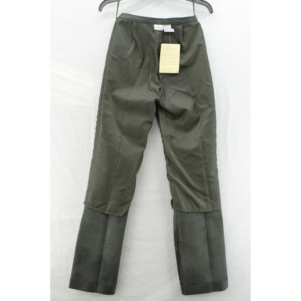 NEW  Newport News Soft Leather 2 Piece Pant Suit Womens Sz 4 Gray Green Biker - Picture 16 of 16